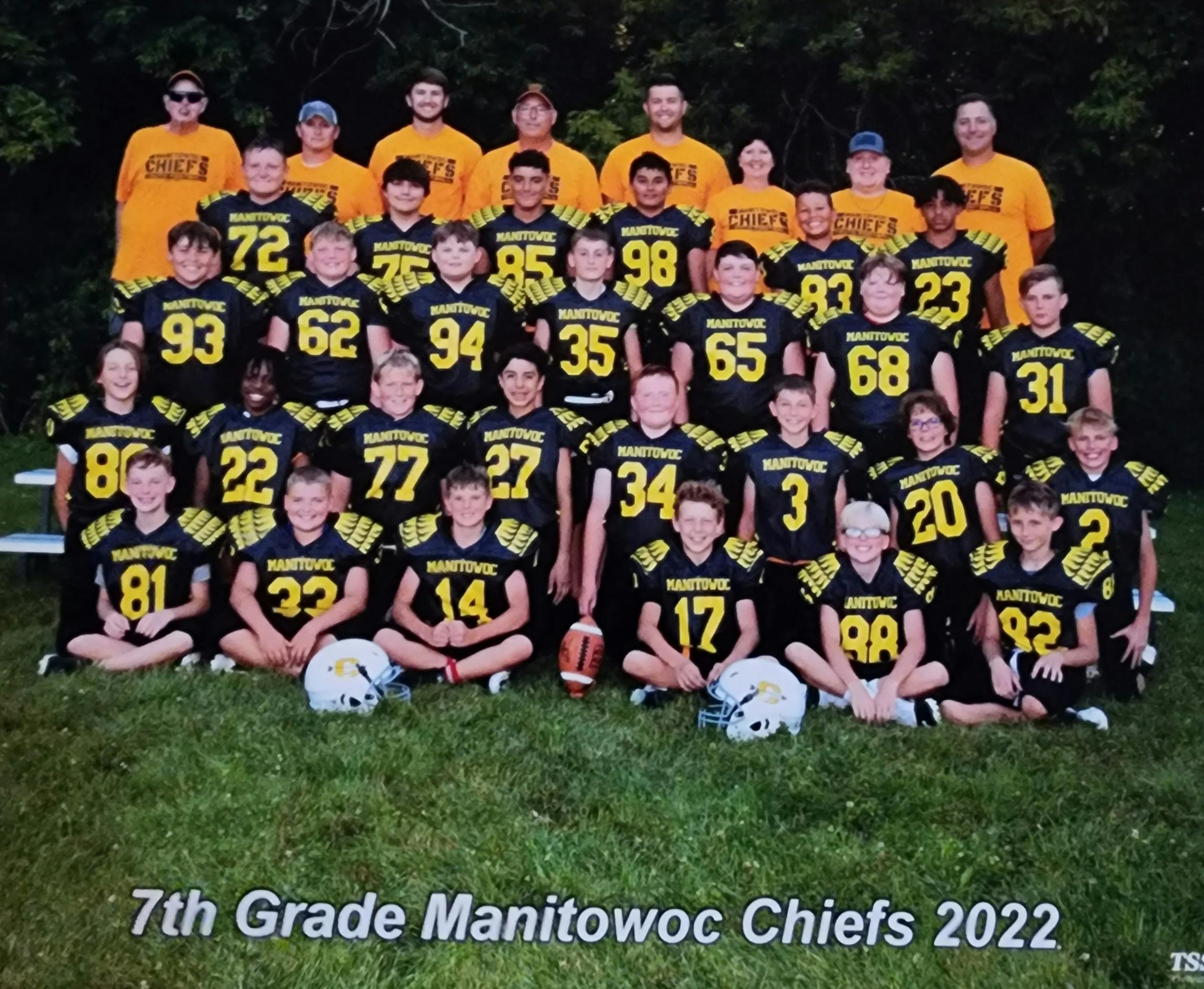 Manitowoc Chiefs Youth Football 7th Grade Team